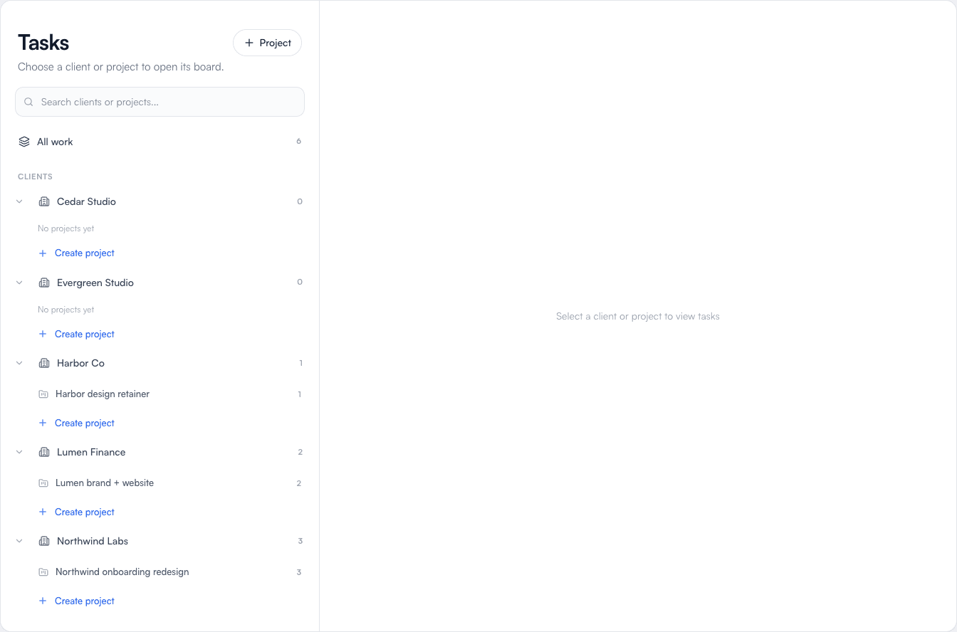 rebban tasks view